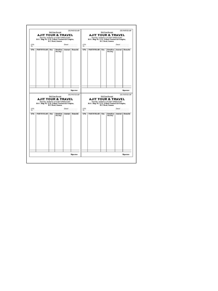 Tour & Travel Bill - PDF - Airlines - Tourism | PDF