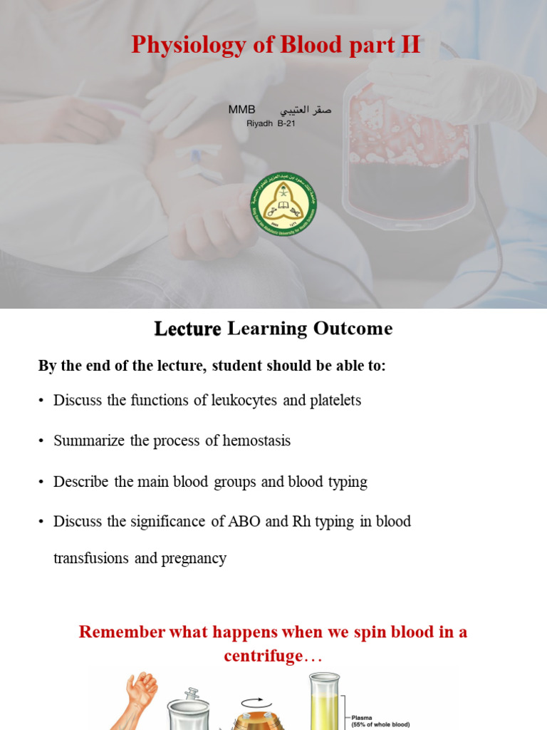 Blood Physiology: Leukocytes & Hemostasis | PDF | White Blood Cell ...