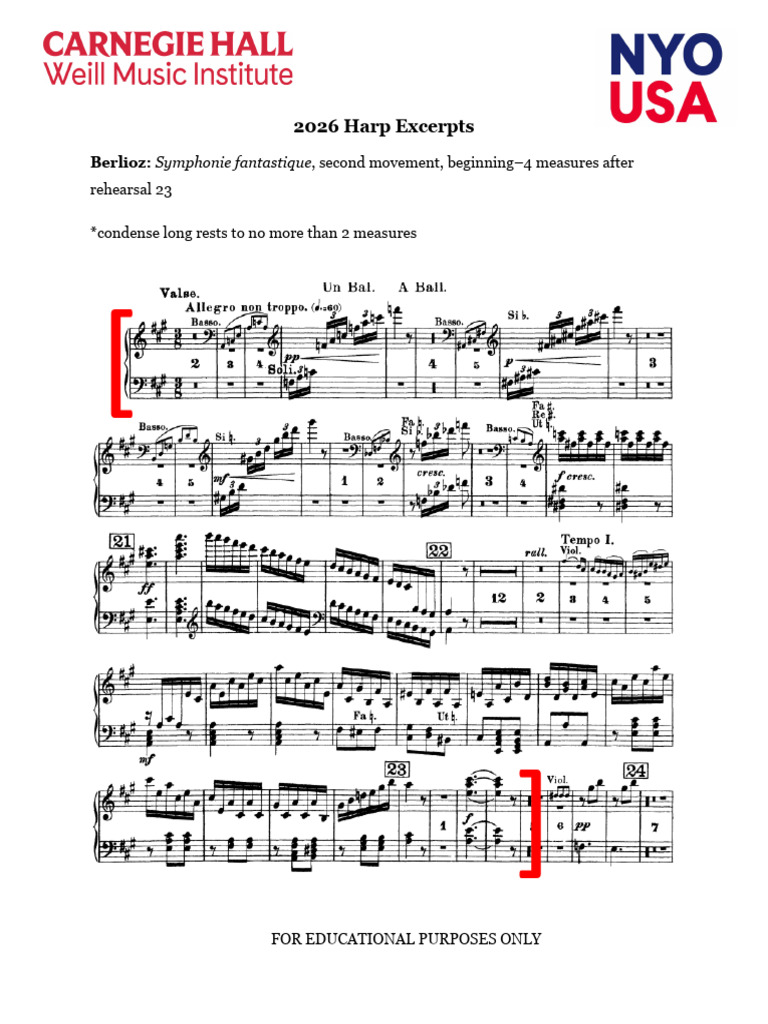 2026 Harp Excerpts for Education | PDF