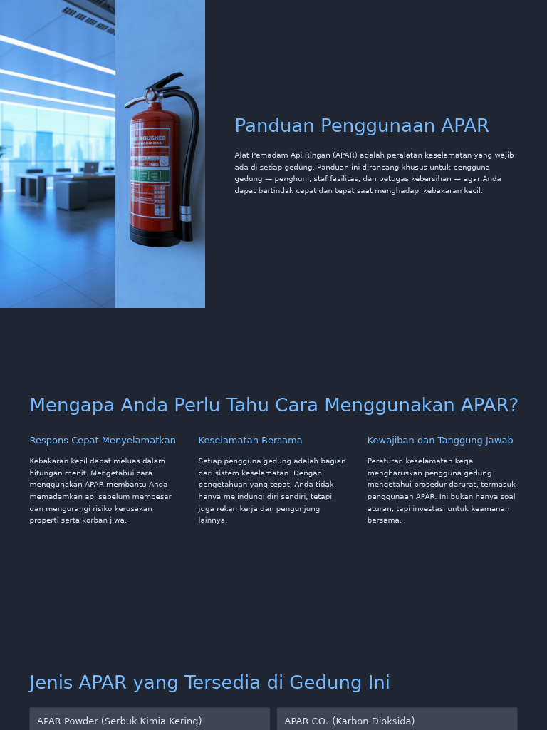 Panduan Penggunaan APAR untuk Keselamatan | PDF
