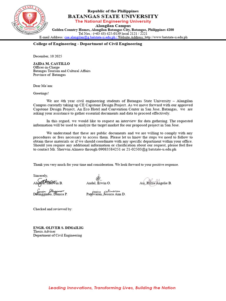 Request for Data on Eco Hotel Project | PDF