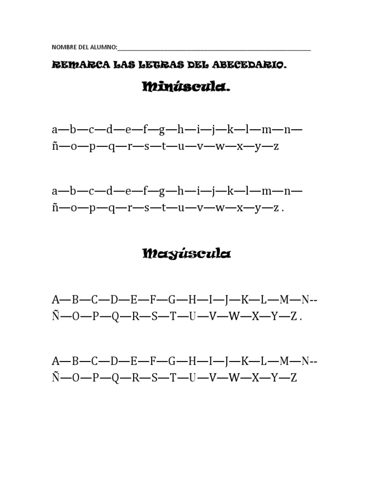 Remarca El Abecedario Pdf