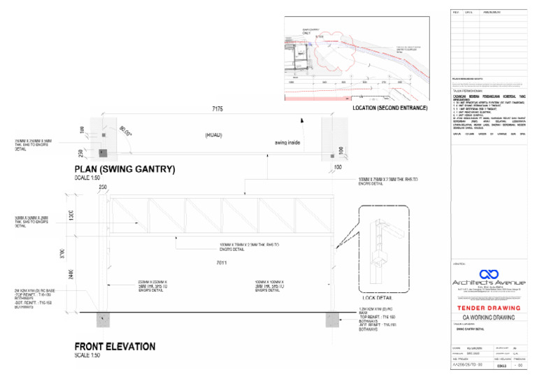 EV Station_Swing Gantry Detail 01 | PDF