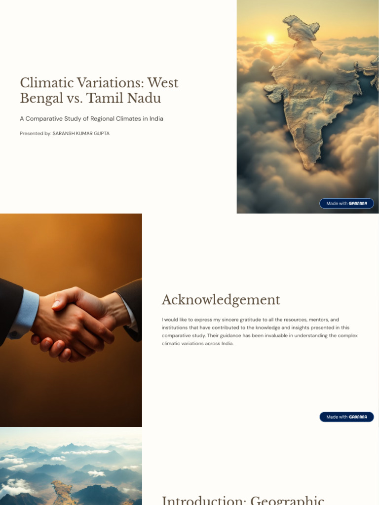 West Bengal vs. Tamil Nadu Climate Study | PDF | Monsoon | Rain