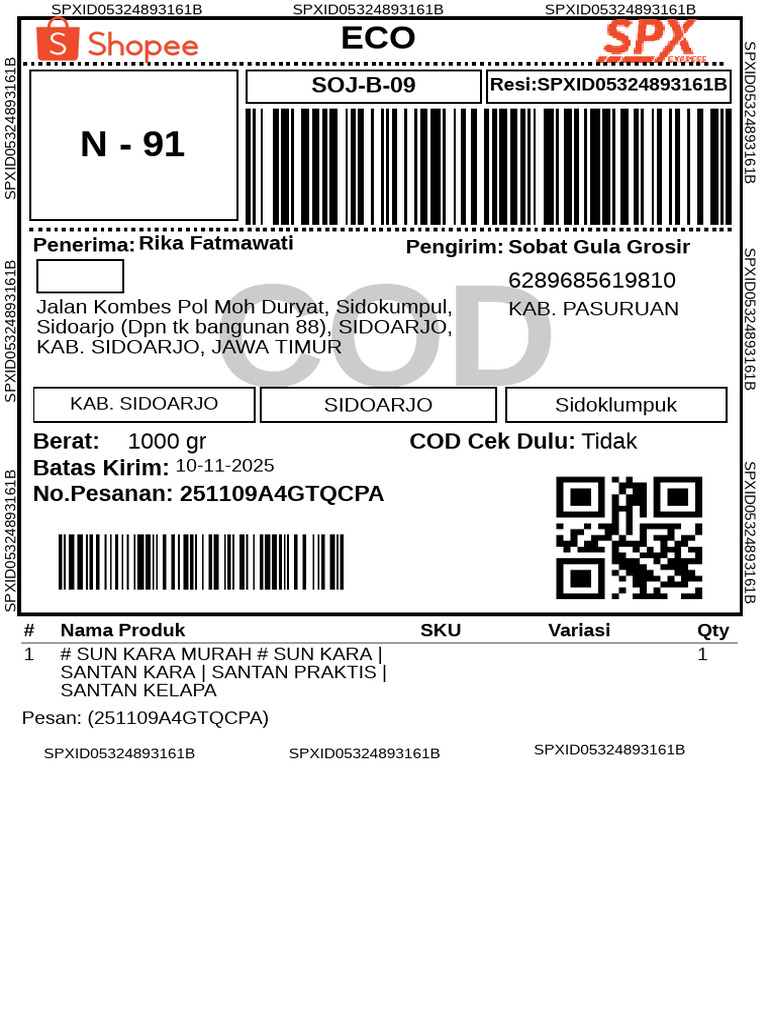 Label Pengiriman09 3 | PDF