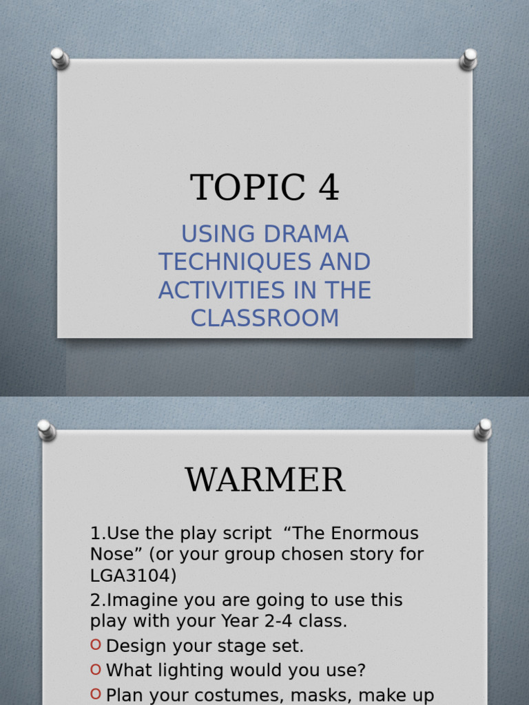 Drama Techniques for Classroom Engagement | PDF