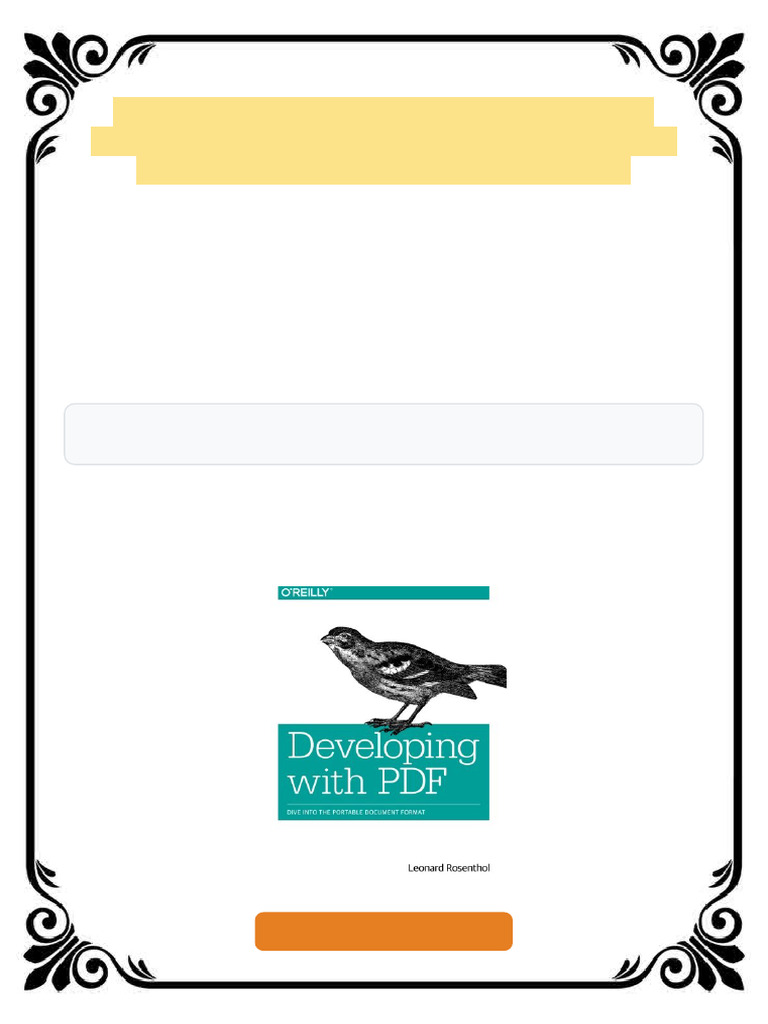 Developing With PDF Dive Into The Portable Document Format 1st Edition ...