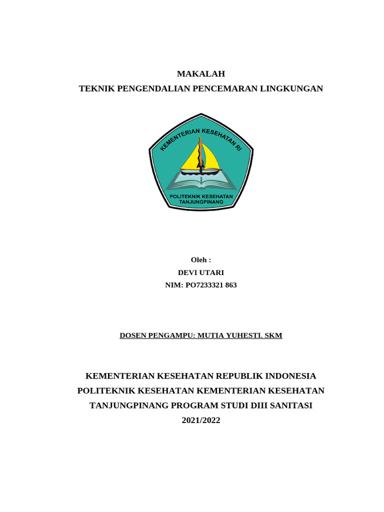 Teknik Pengendalian Pencemaran Lingkungan | PDF