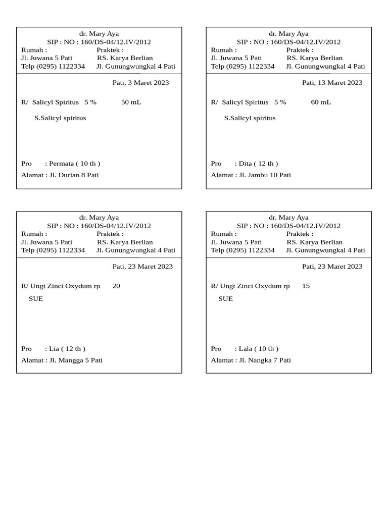 LATIHAN SOAL RESEP STANDAR KELOMPOK | PDF