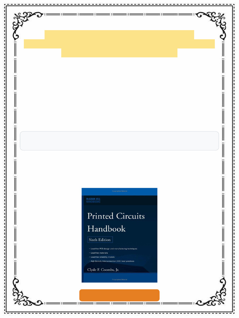 Printed Circuits Handbook McGraw Hill Handbooks 6th Edition Clyde ...