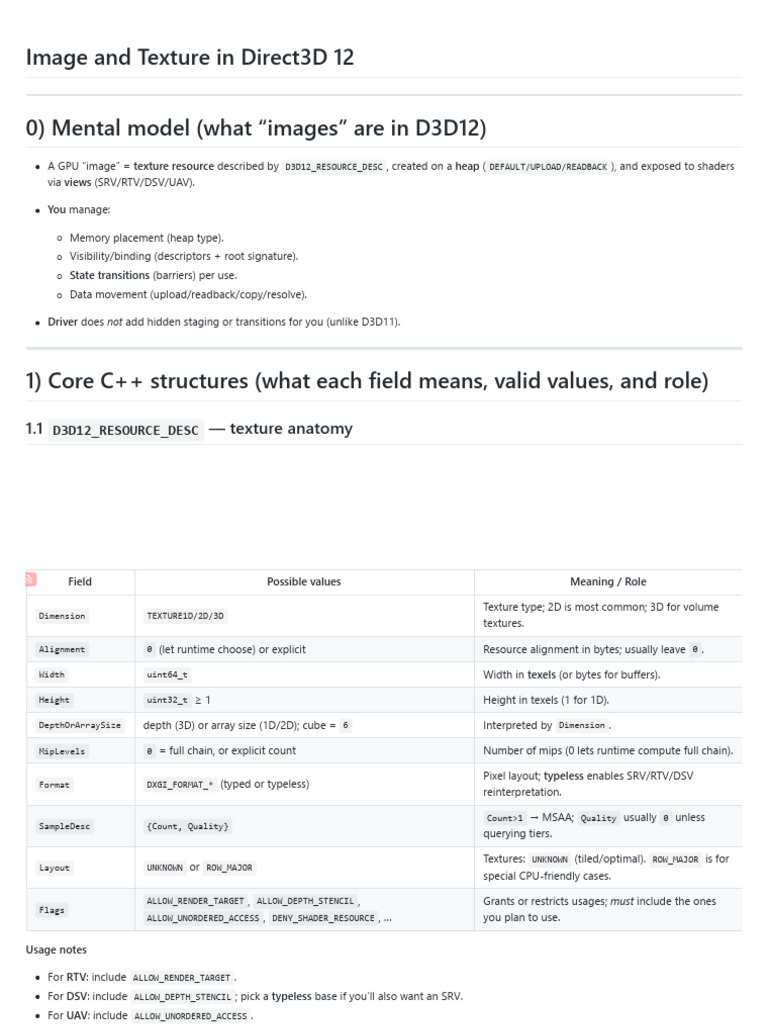 Image and Texture in Direct3D 12 | PDF | Computer Science | Computer ...