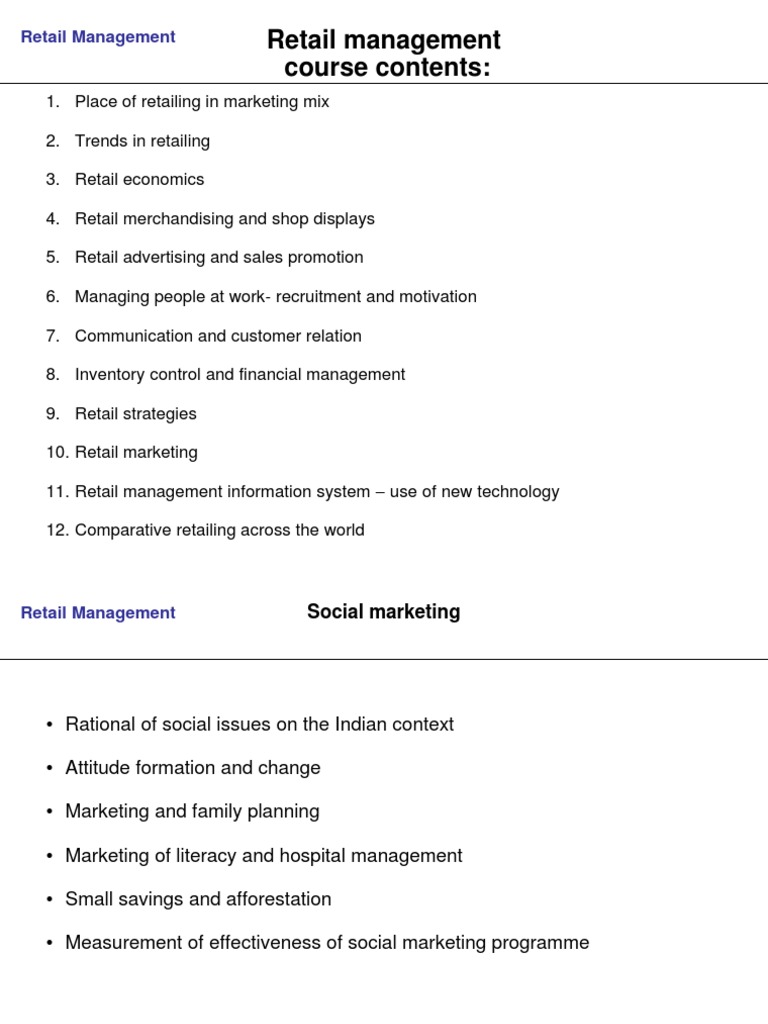 Retail Management Overview and Trends | PDF | Supermarket | Big Box Store
