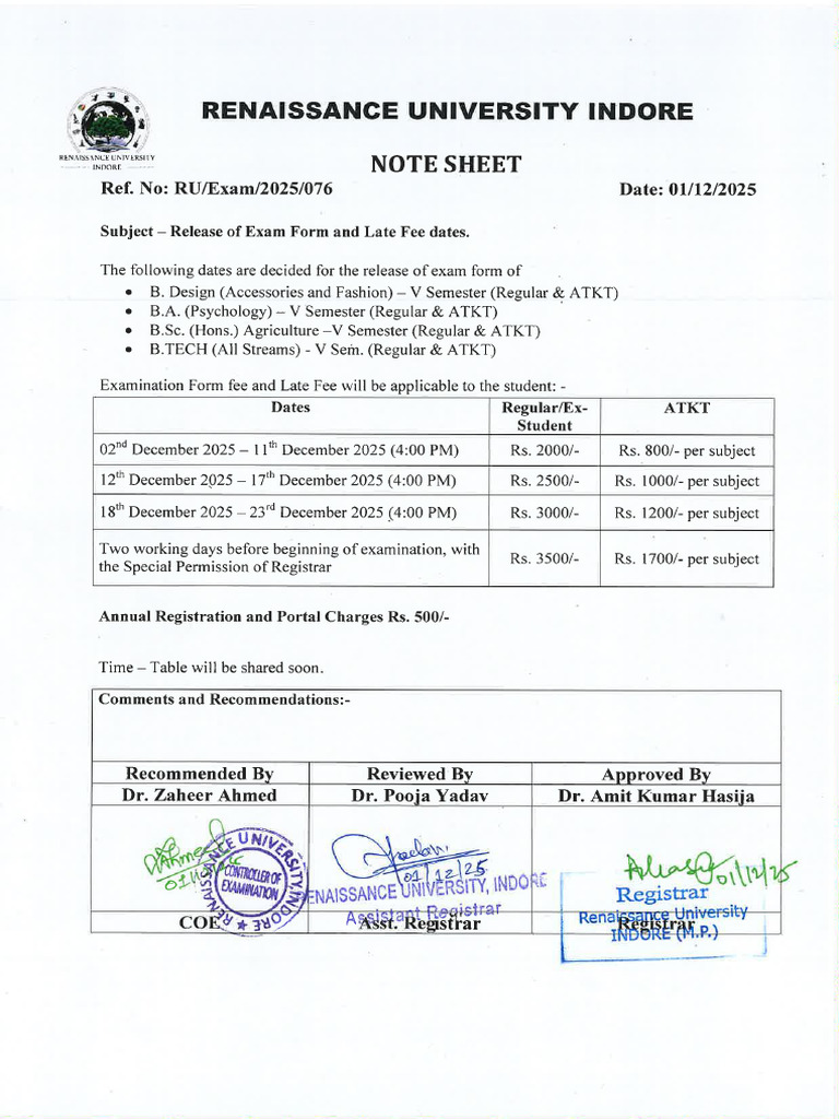 Notesheet RU Exam 2025 76 | PDF