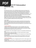 Download Analisis SWOT PT Telekomunikasi Indonesia Tbk by Septyana Ardila W SN96434580 doc pdf