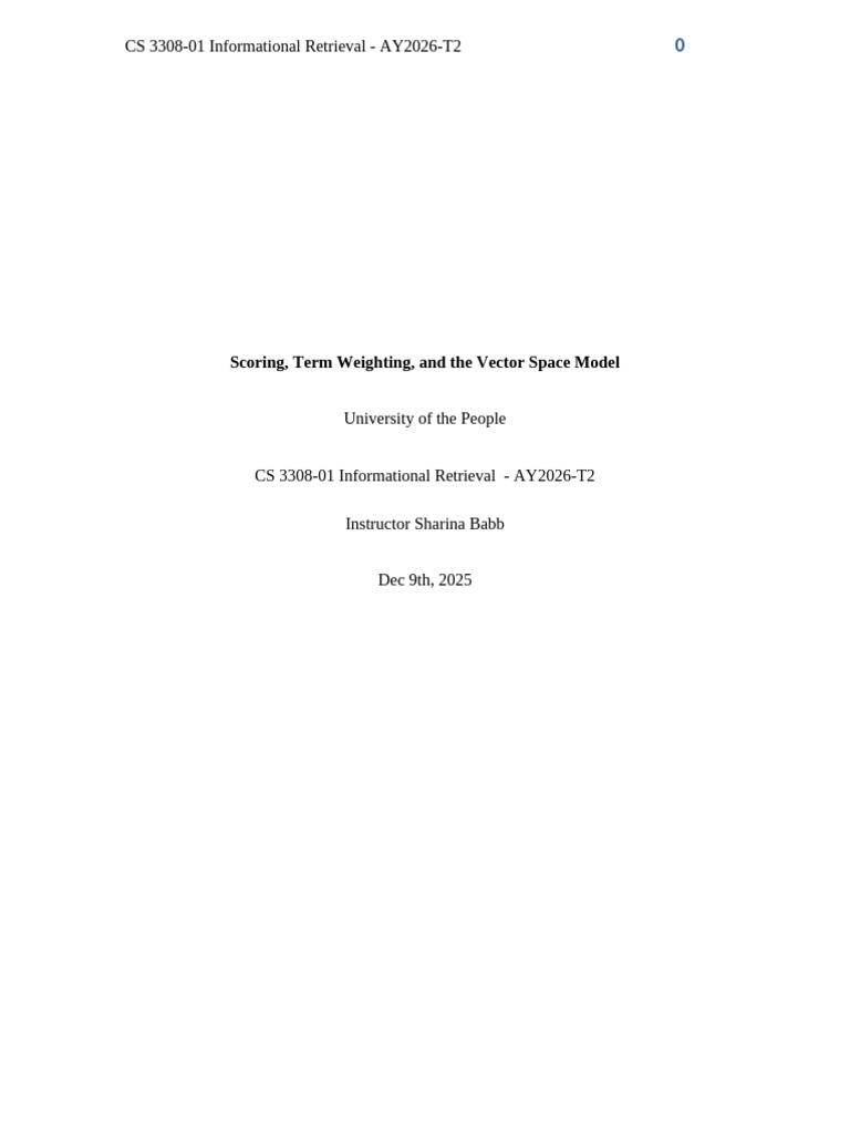 Vector Space Model in Info Retrieval | PDF | Applied Mathematics ...