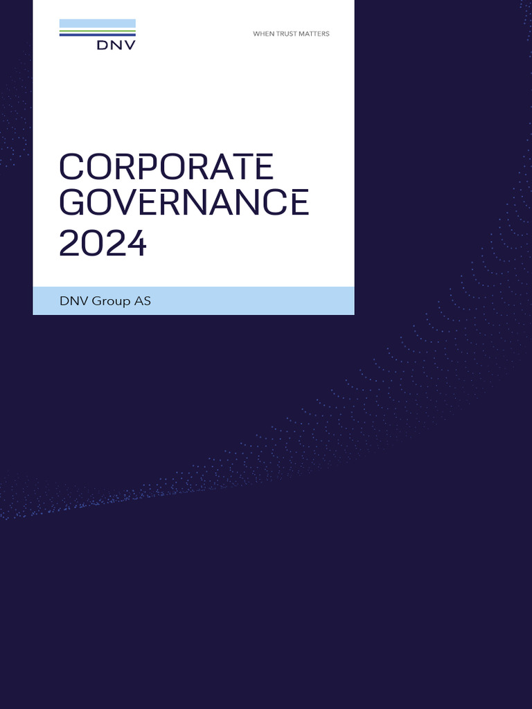 DNV Group AS Corporate Governance 2024 | PDF | Risk Management | Risk