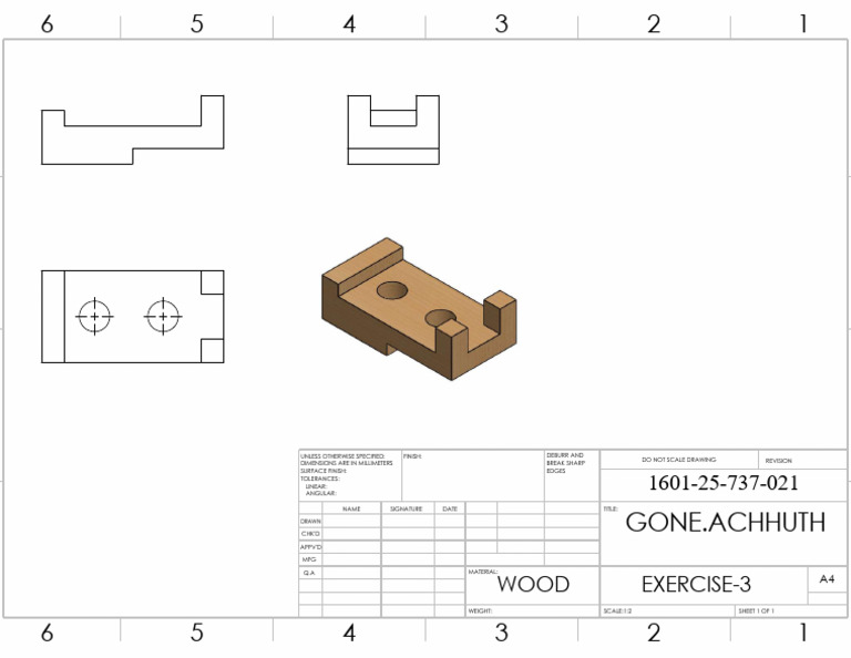 Exercise-3 Technical Drawing Details | PDF