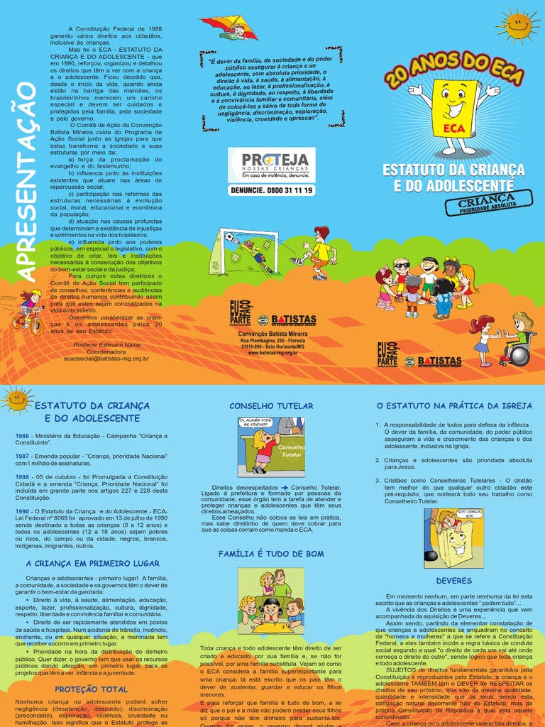 20 Anos do ECA: Direitos e Deveres | PDF | Família | Adolescência