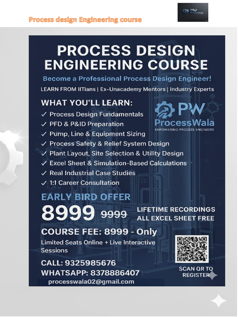 Process Design Engineering Course Overview | PDF