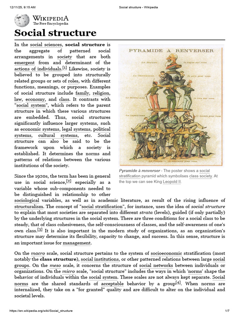 Social Stratification and Class Structure | PDF | Social Structure ...