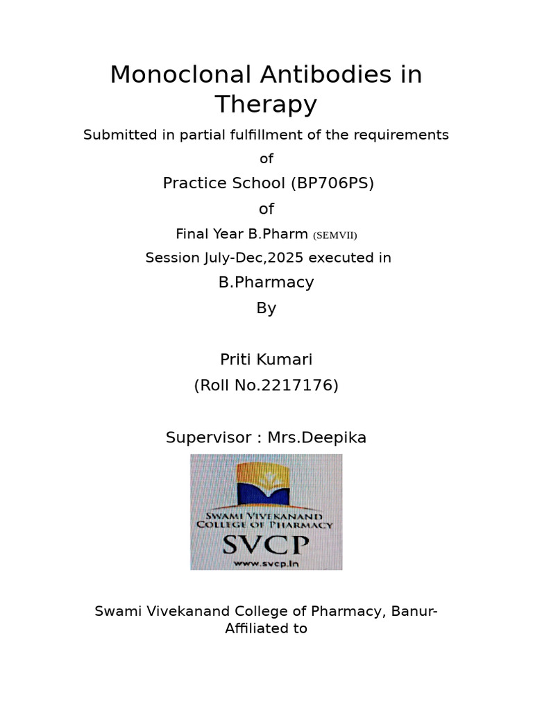 Monoclonal Antibodies in Therapy Overview | PDF | Monoclonal Antibody ...