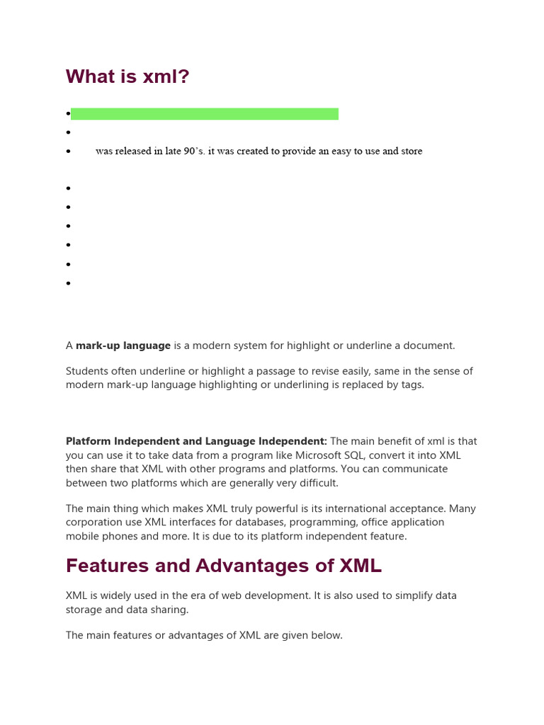 Understanding XML: Features and Uses | PDF | Xml Schema | Xml