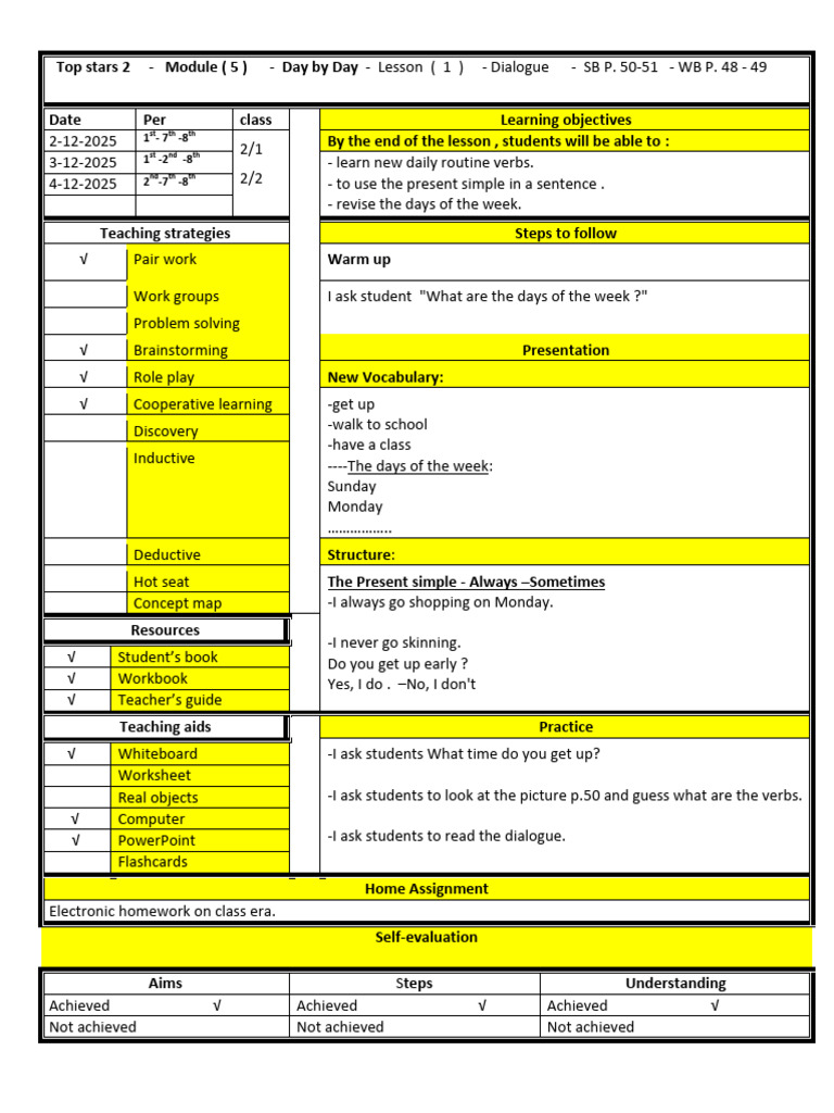 Week (15) Module (5) - Day by Day - Lesson (2) - Dialogue - Grade Two ...