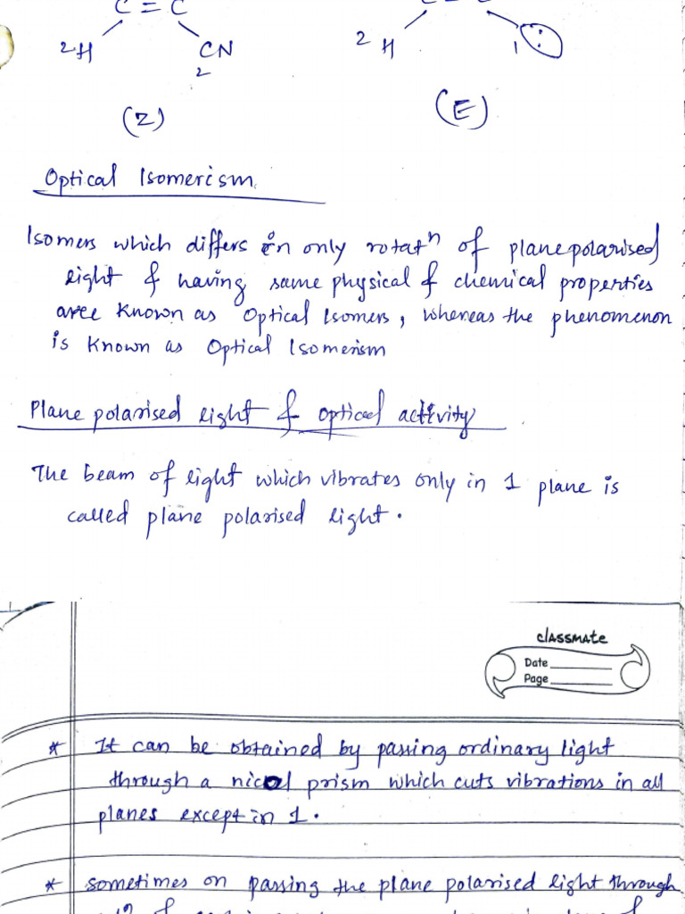 Optical Activity and Chirality Explained | PDF | Organic Chemistry ...