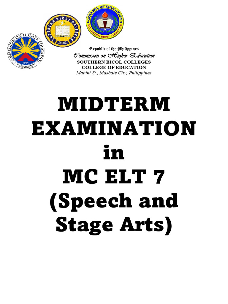 Midterm Examination (Final Copy) | PDF | Communication | Nonverbal ...