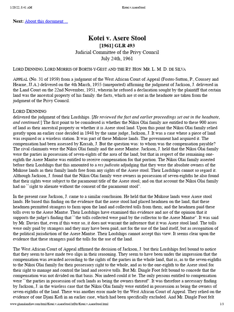 Kotei.v.AsereStool | PDF | Justice | Crime & Violence
