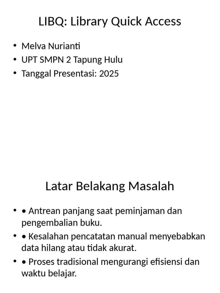 Ppt Inovasi Libq Format Baru | PDF