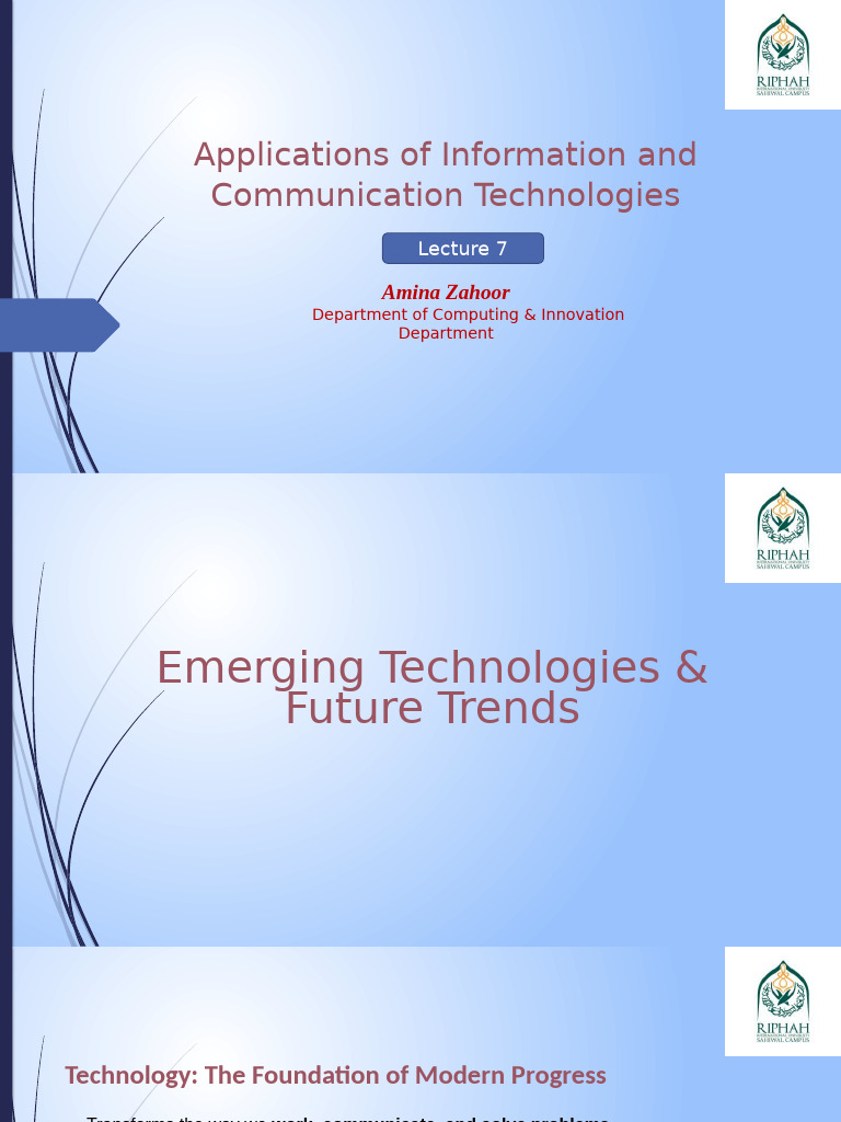 Emerging Technologies and AI Applications | PDF | Artificial ...