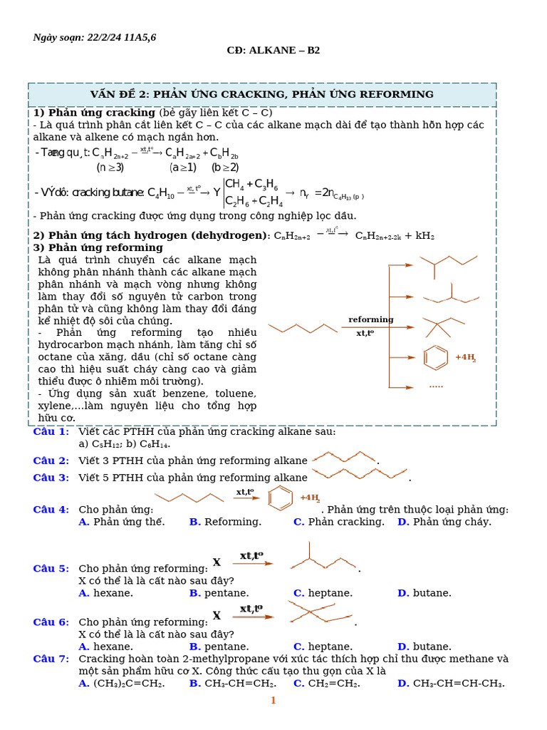 4.1. Alkane Phần 2 In | PDF