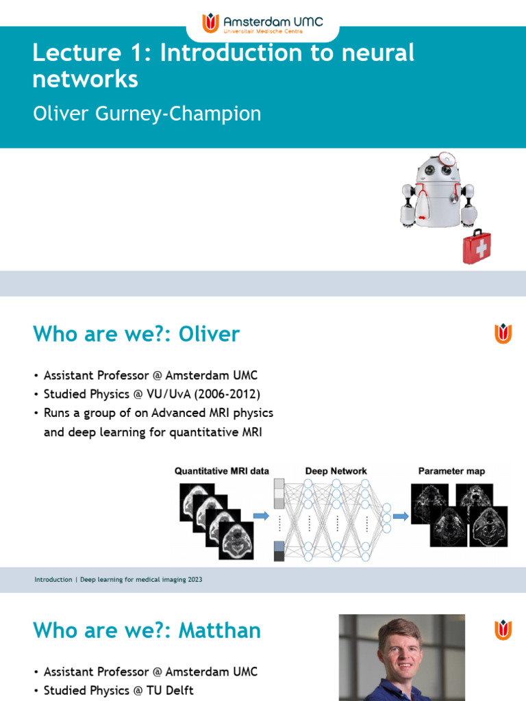 Deep Learning in Medical Imaging Intro | PDF | Deep Learning | Learning