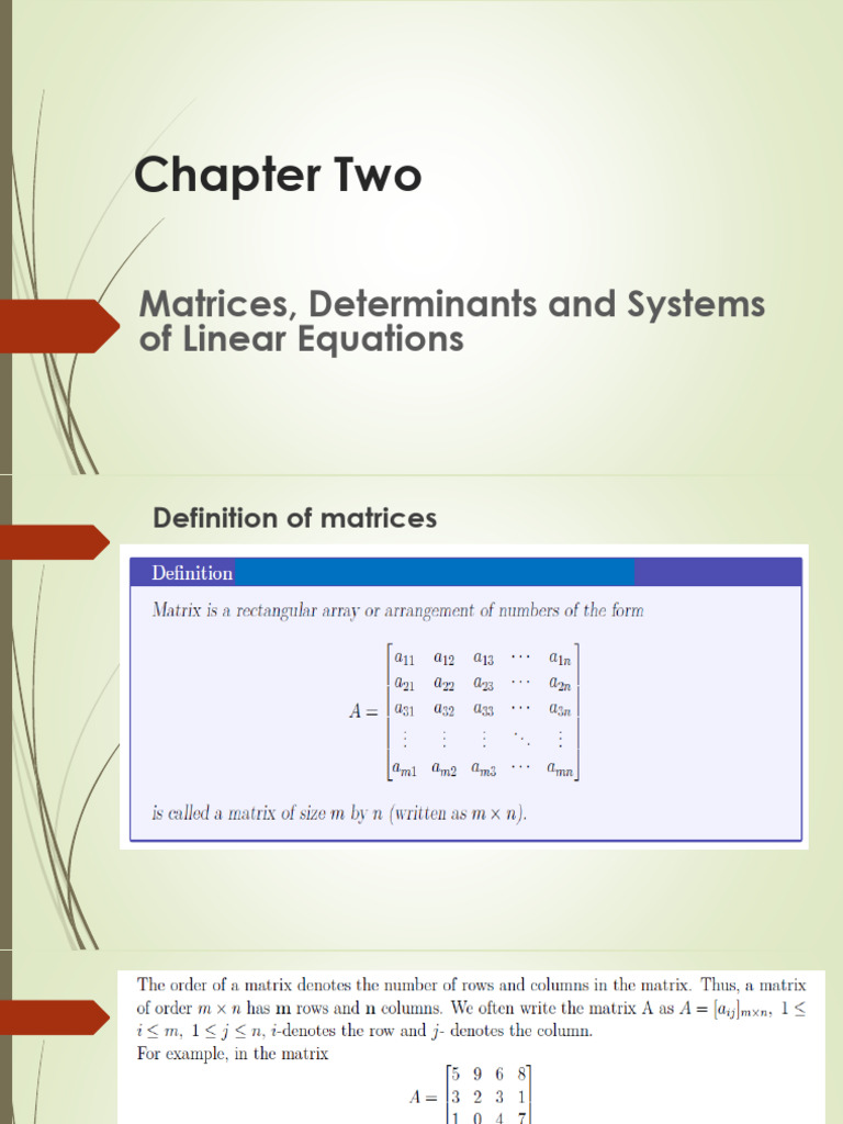 Matrices and Linear Equations Explained | PDF