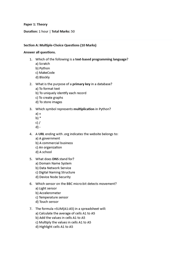 Programming and Data Security Exam Guide | PDF | Computing | Computer ...