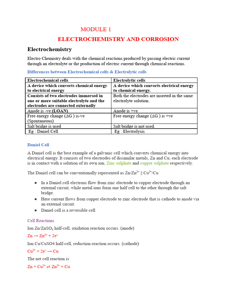 Electrochemistry and Corrosion | PDF | Electrochemistry | Corrosion