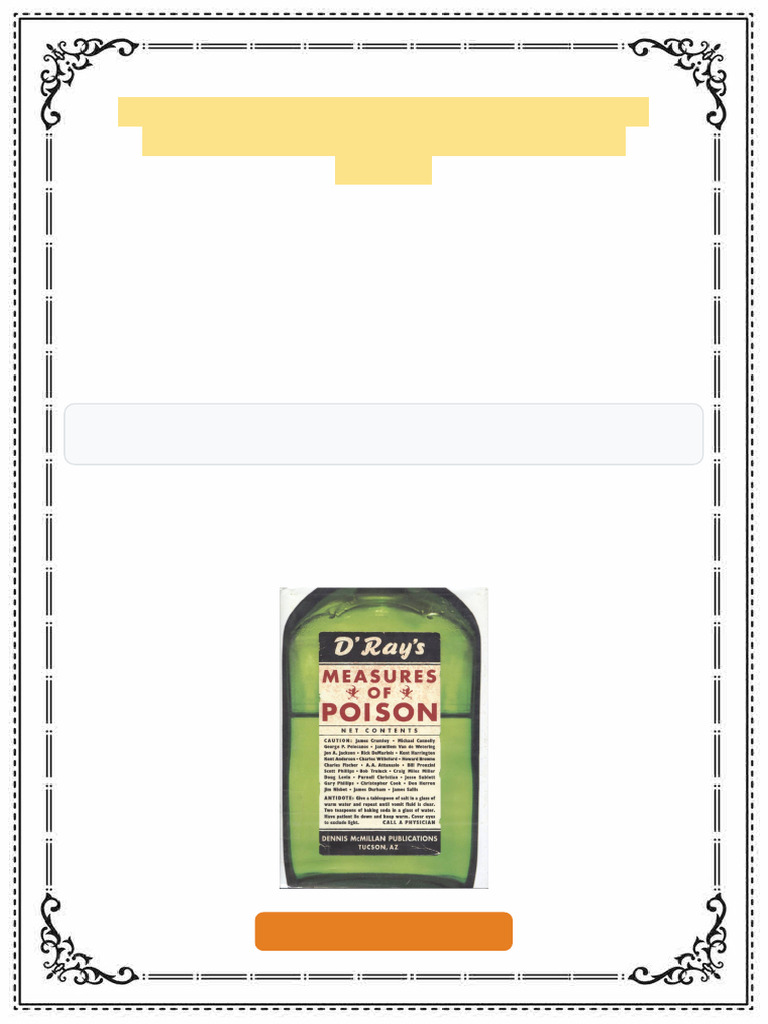 Measures of Poison First Edition Connelly Ebook Sample Available | PDF
