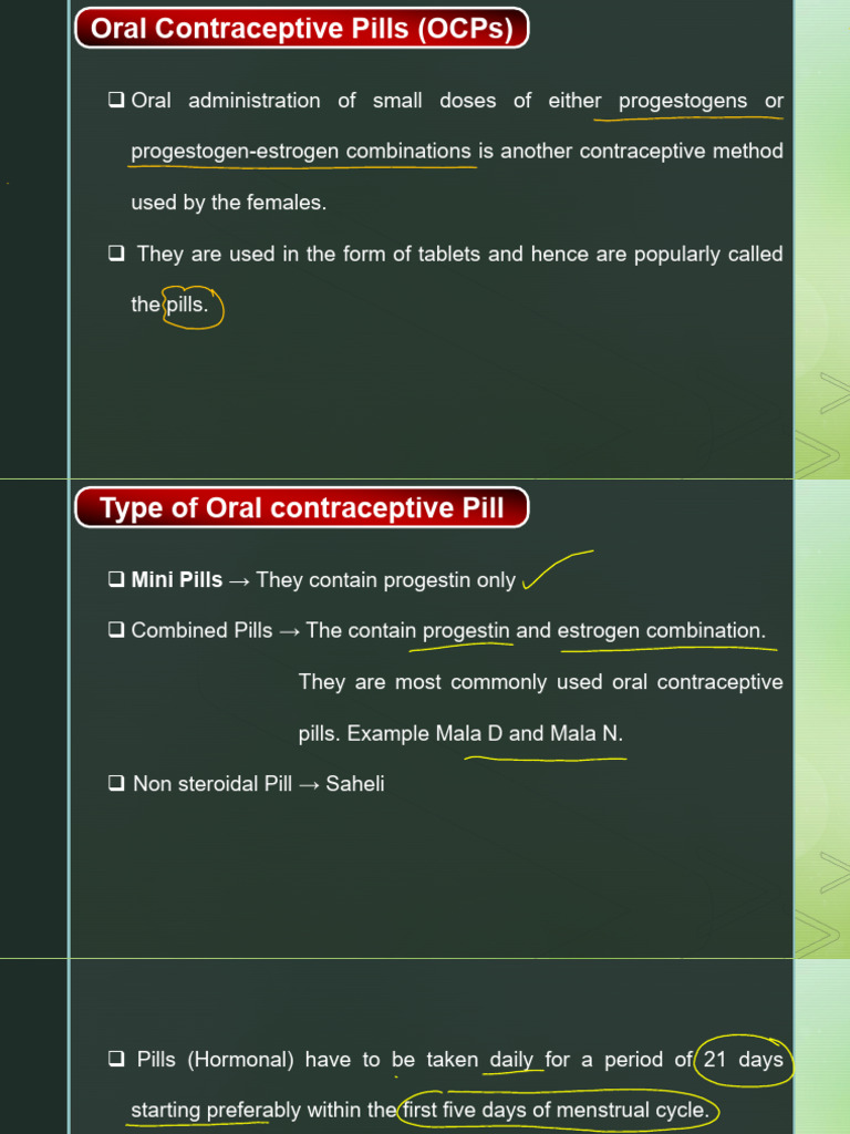 Types and Uses of Oral Contraceptive Pills | PDF | Combined Oral ...