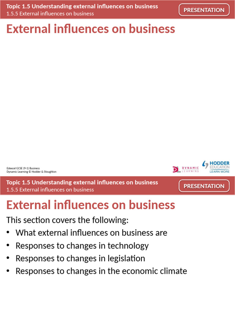 External Influences on Business Explained | PDF | Renewable Energy ...