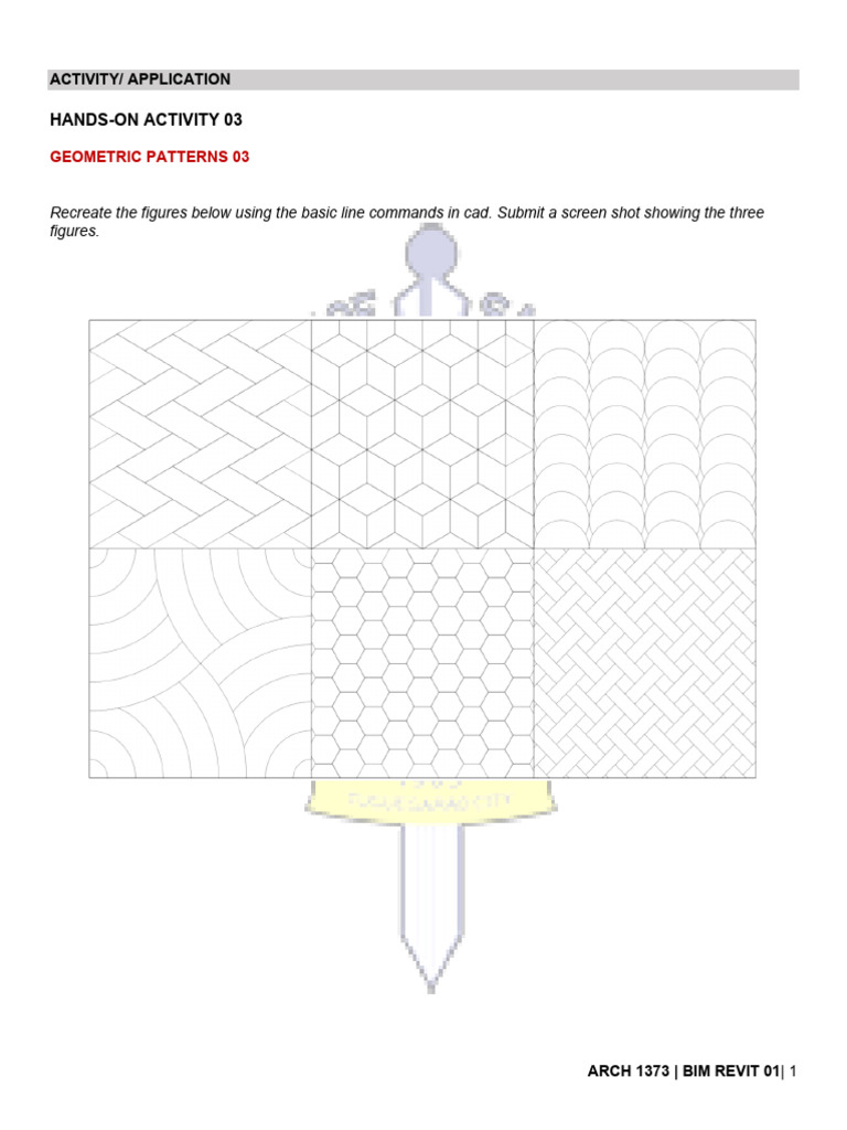 CAD Activity: Geometric Patterns in Revit | PDF