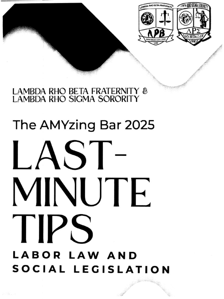 2025 Lambda Rho LMT Labor Law | PDF
