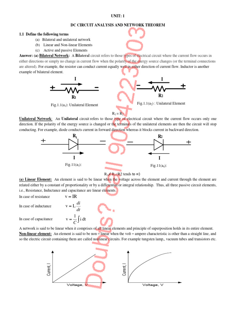 DC Circuit Analysis and Theorems Guide | PDF | Electrical Network ...
