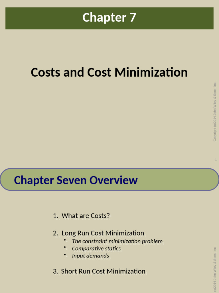 Cost Minimization Strategies Explained | PDF | Demand | Microeconomics