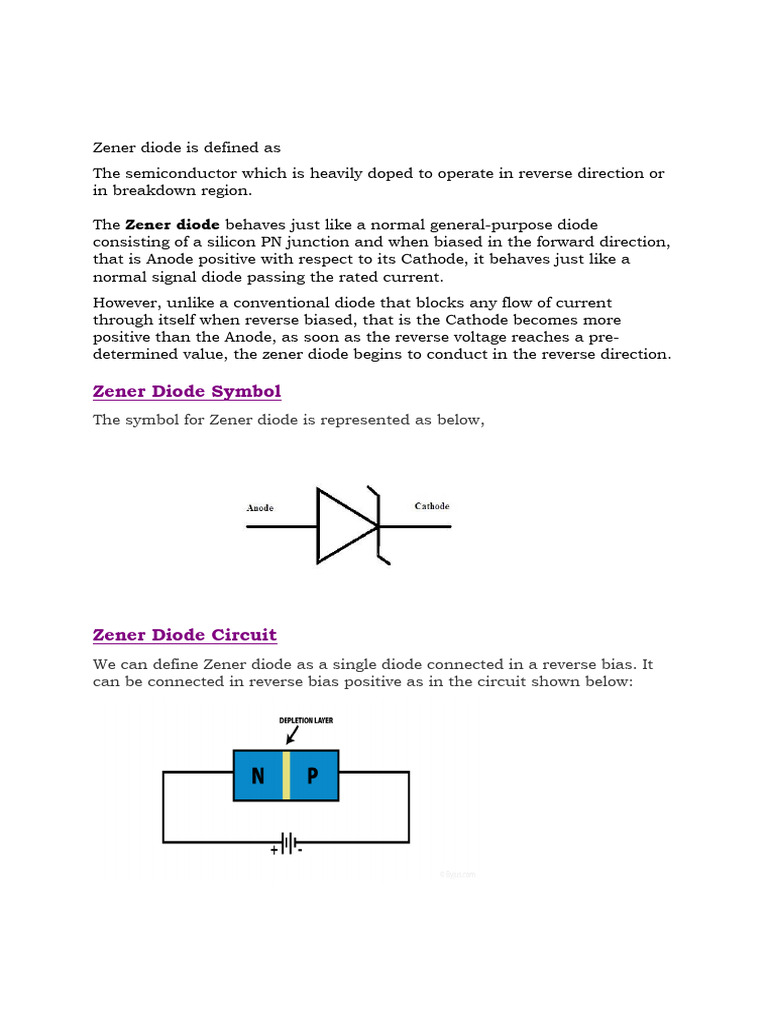 Zener Diode 17052020 251125 140449 | PDF | Diode | P–N Junction