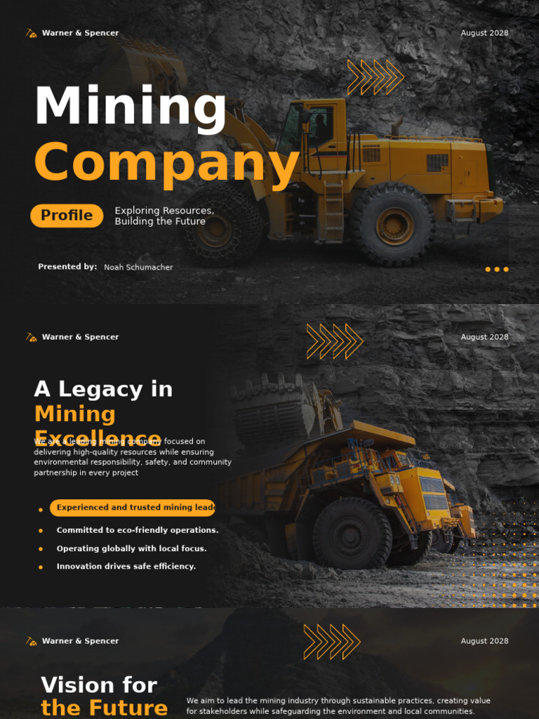 Black & Yellow Modern Mining Company Profile Presentation | PDF ...
