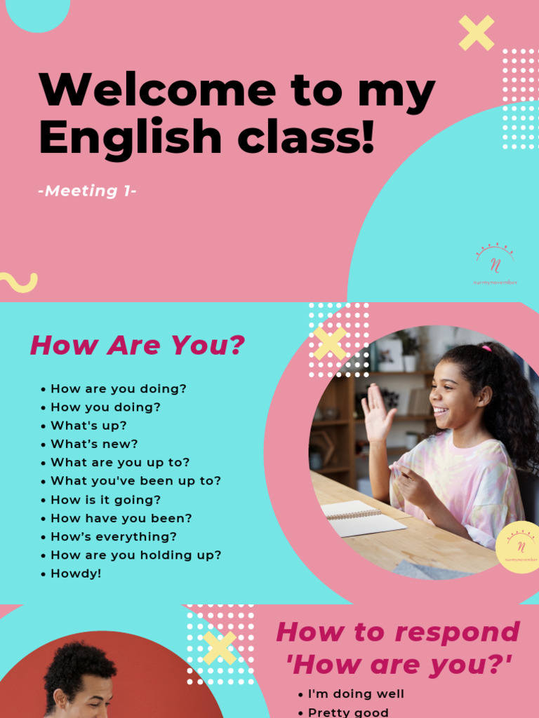 English Class: Greetings & Responses | PDF