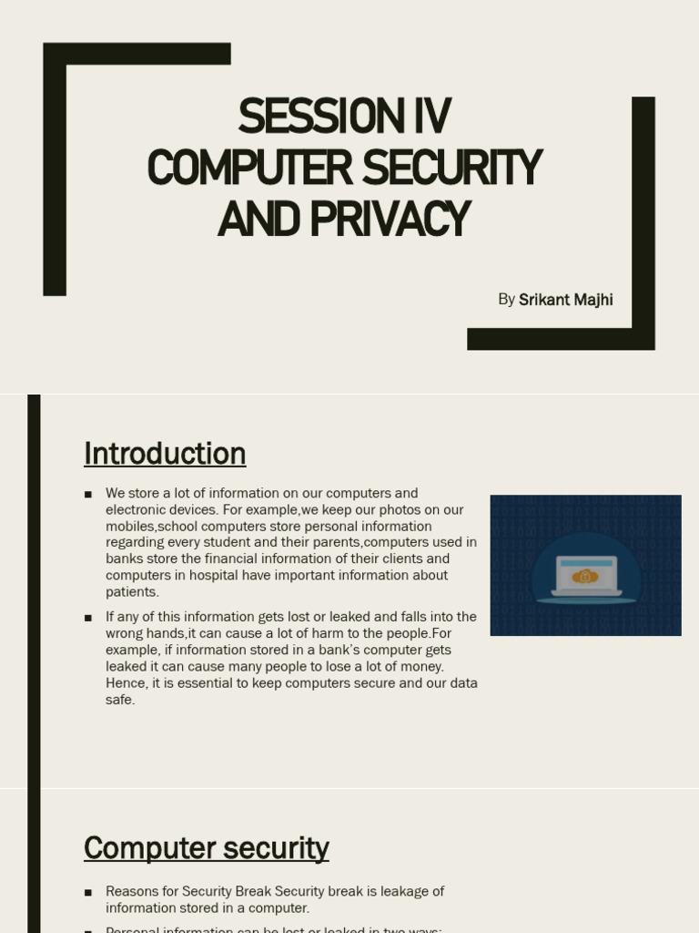 Computer Security and Data Protection Guide | PDF | Computer Virus ...