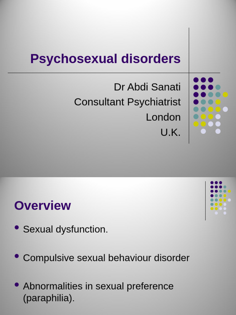 Psychosexual Disorders | PDF | Sexual Dysfunction | Sexual Intercourse