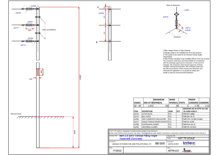 33kV Vertical Flying Angle Assembly Guide | PDF | Power (Physics ...